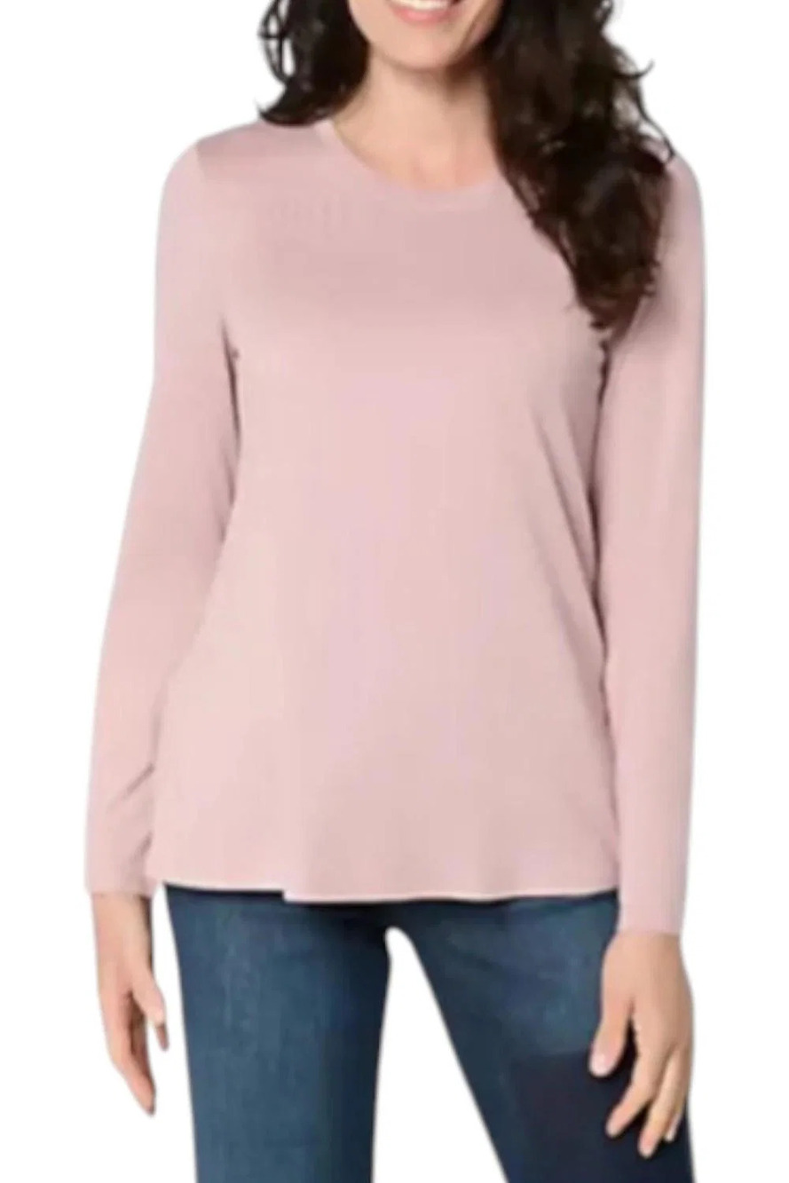 LOGO Principles by Lori Goldstein Women's Knit Top Rose - Regular
